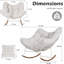 Ensemble de 2 chaises berçantes surdimensionnées Papasan-2074985086-2074985087