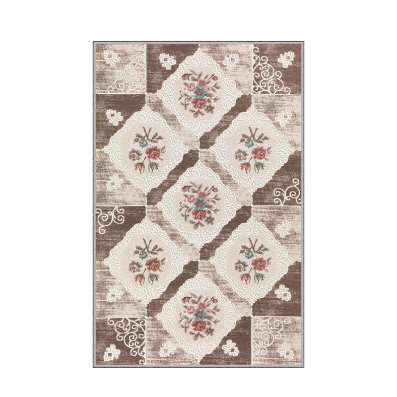 Antibacterial Hall Carpet, 39.4 x 59.1 inches | 100% Polyester, 0.4 in Pile Height, Non-Slip PVC Felt Dot Underside | Machine Washable, 3D Digital Printing, Durable & Stylish for Modern Home Décor