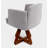 Allison 18'' H Velvet Upholstered Walnut Armchair-18004586