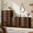 Farmhouse 5 Drawers Dresser for Bedroom, 48" Tall Dressers & Chests of Drawers, Large Storage Dressers Organizer with Vintage Golden Handles for Bedroom, Living Room, Closet, Hallway, Walnut-610562044