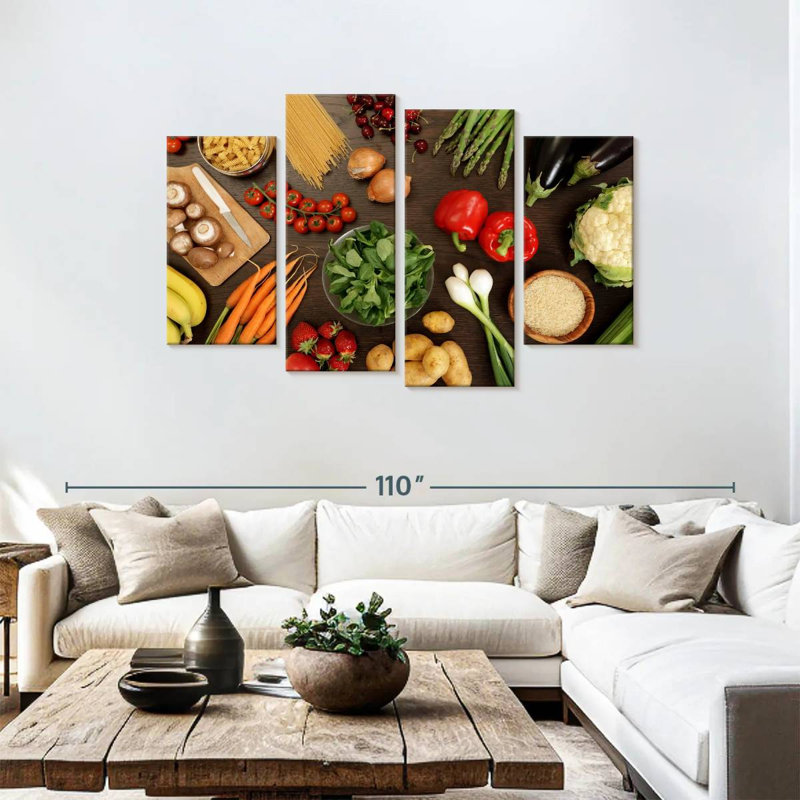 Yarlin Healthy Vegetables, 48" H x 75" W