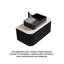 36-Inch Wall-Mounted Floating Curved Edge Striped Bathroom Vanity With Sink With Drawers, Black Rectangular Ceramic Basin, Black