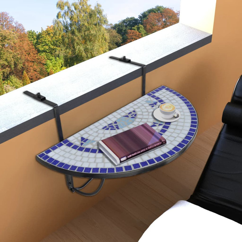 Brozak Foldable Balcony Table, Blue