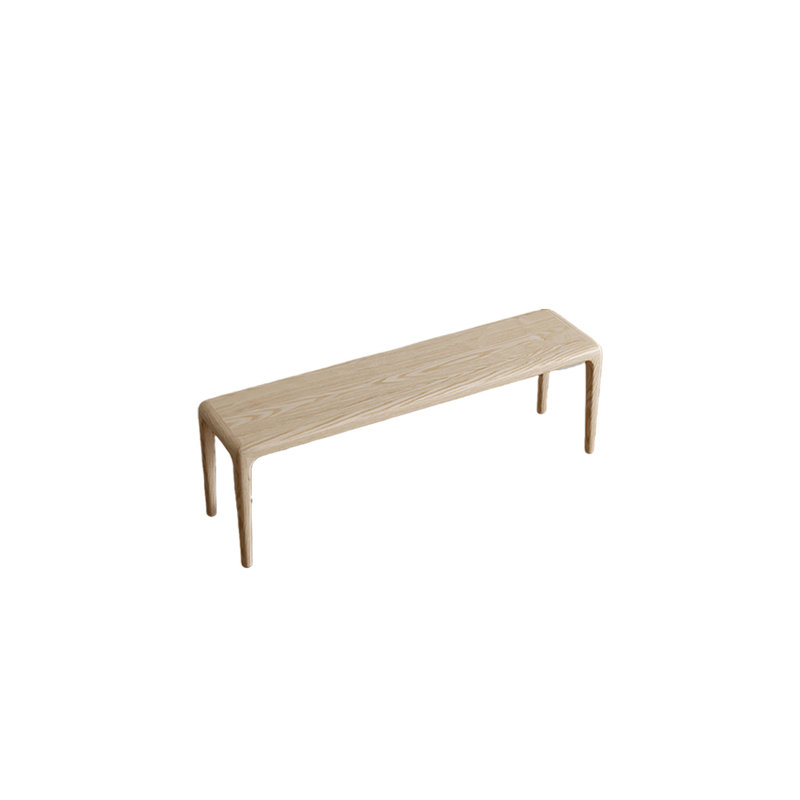 Banc en bois massif Nalany, H 17,71 po x l 78,74 po x P 12,59 po, Beige