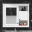 Armoire murale de salle de bain 32 "avec miroir, rangement pour pharmacie au-dessus de la toilette avec 3 tablettes réglables et porte miroir