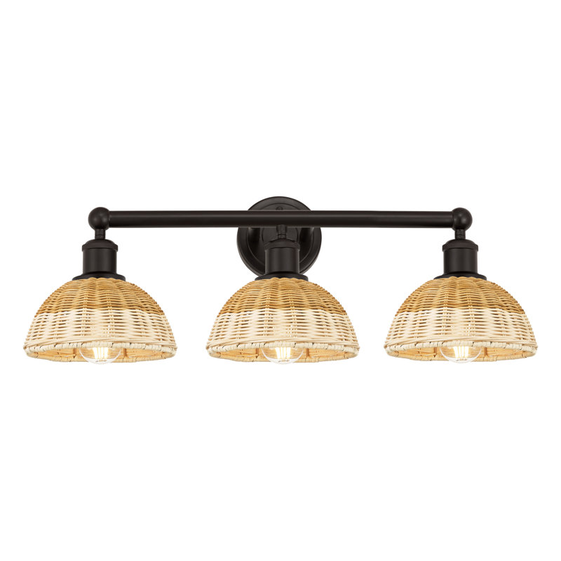 Edison - Delyliah - Éclairage pour meuble-lavabo de salle de bain 3 lumières, Bronze frotté à l'huile