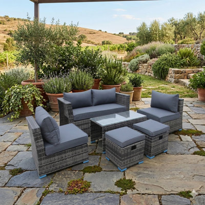 89cm Wide Straight Wicker Patio Sofa