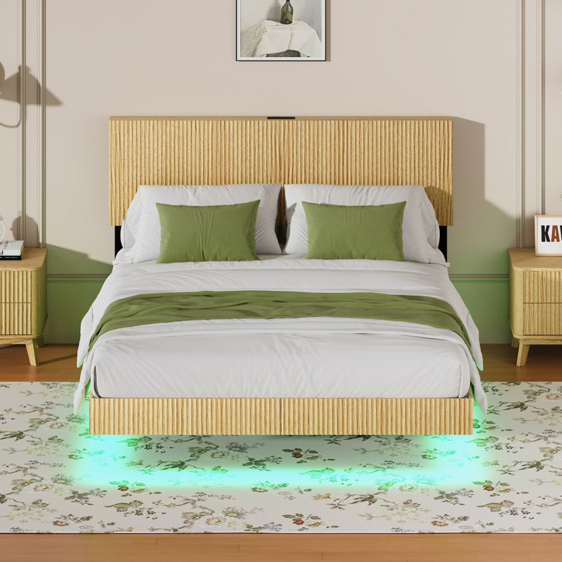 Steel Bed, 135*200, Natural