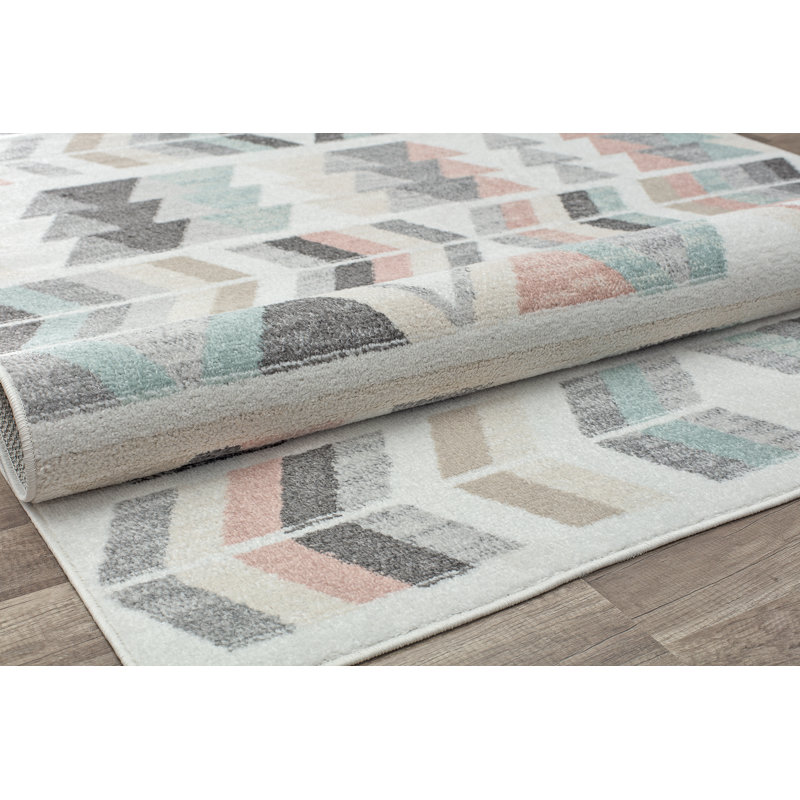 Miko Contemporary Mint Lime Area Rug, Rectangle 2'6" x 4'