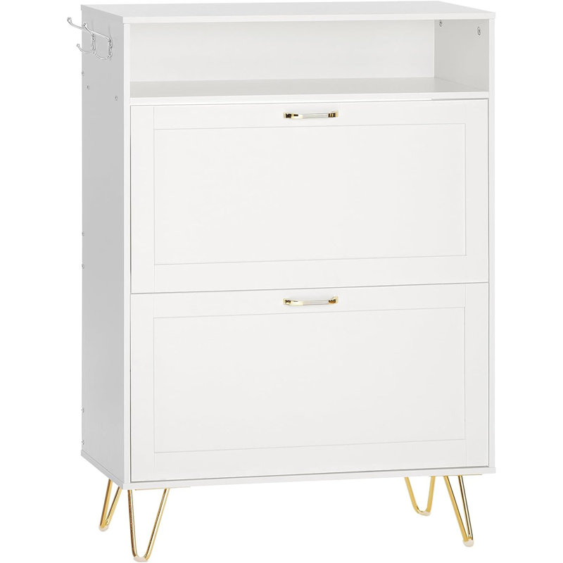 12 Pair Flip Down Shoe Storage