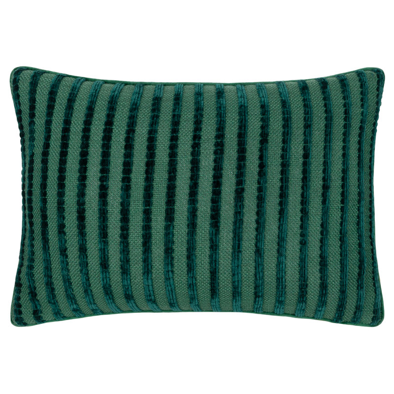 Giyla Striped Rectangular Lumbar Cushion Cover, Teal