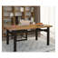 Table de salle à manger rectangulaire, simple et vieillie en orme vieilli-122782598-110828951