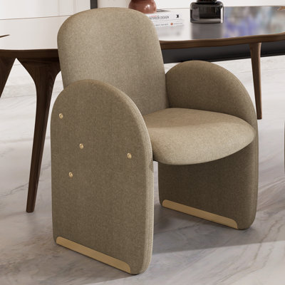 Chaise de salle à manger moderne, chaise de cuisine rembourrée en velours, chaise de salon élégante avec décor en métal doré