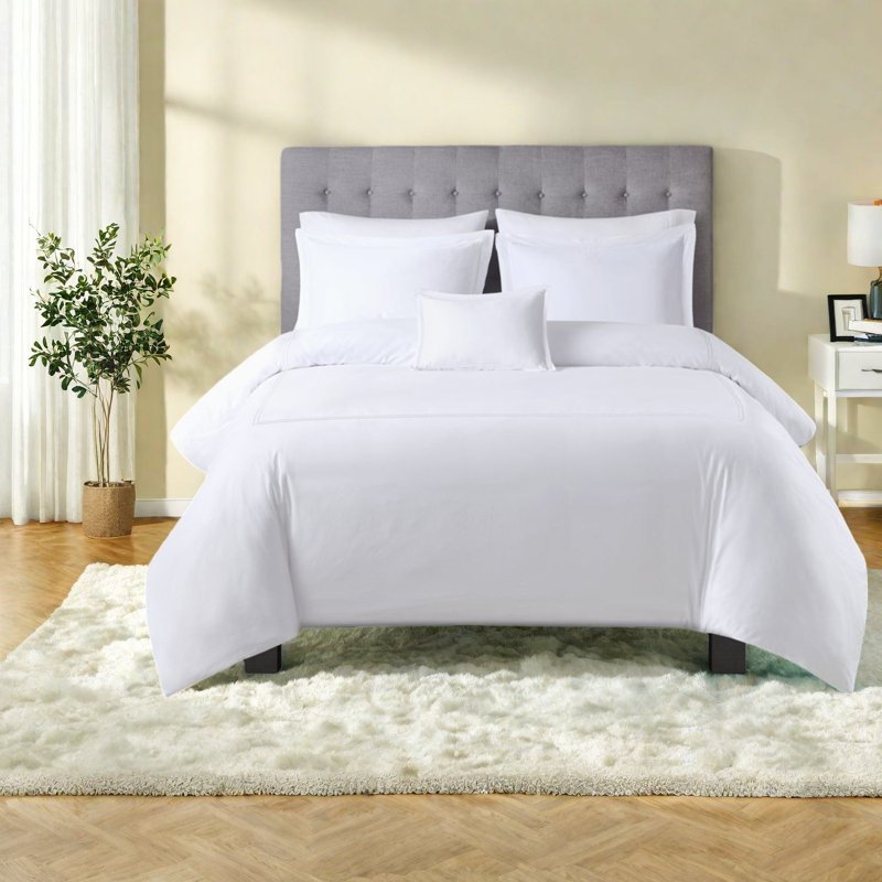 Ensembles de literie de qualité supérieure, style hôtel en satin de coton 500tc pour la maison