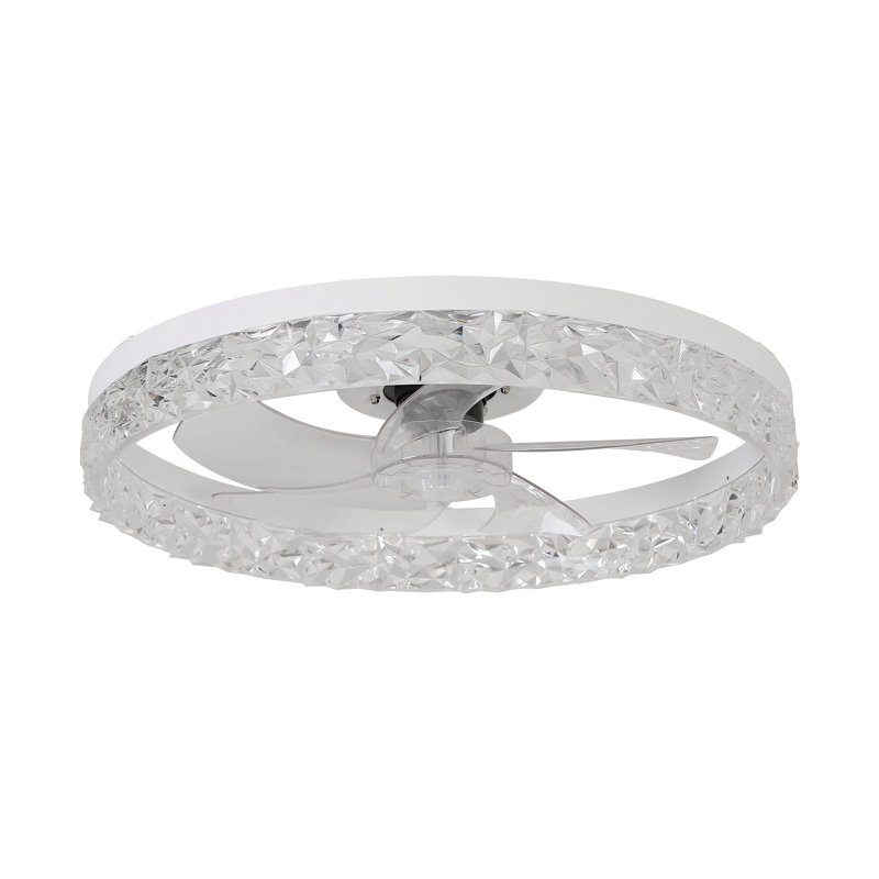 20" Low Profile Ceiling Fan With Light And Remote Control, Dimmable Led Ceiling Fan,  6 Speeds, Timing Reversible Blades