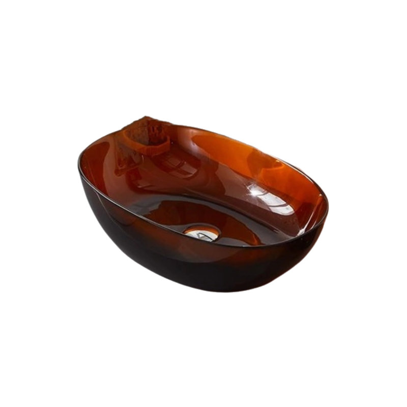 Boat Sink Resin Bathroom Sink, Brown