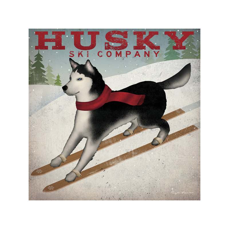 Husky Ski Co. by Ryan Fowler - Wrapped Canvas Print, 45.72 cm H x 45.72 cm W x 1.91 cm D