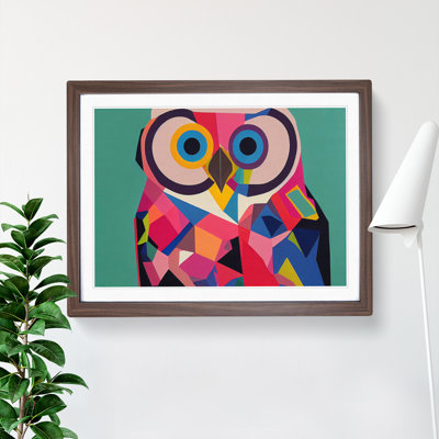 Abstract Owl in Colour - Framed Print