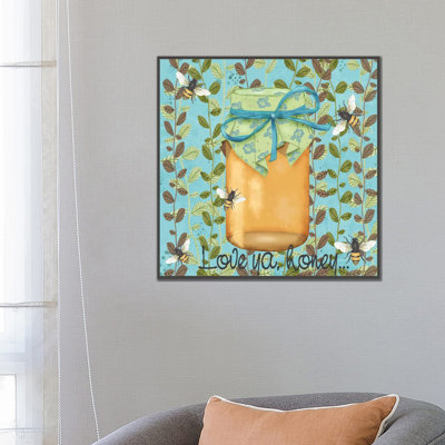 Bees and Honey II 1 Piece Wrapped Canvas Painting