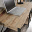 Bureau en bois de style industriel rustique, beige et naturel-1859526654