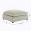 Tissu beige Cassandra Repose-pieds carré-1810882299