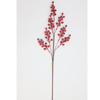 26in(s) Red Glitter Berry Pick