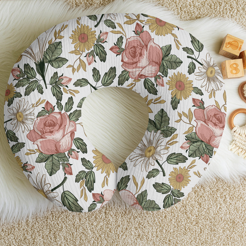Vintage Floral 2 Pack 100% Cotton Muslin Nursing Pillow Covers by Sweet Jojo Designs