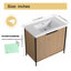 Meuble-lavabo sur pied simple 36 po avec plateau en résine Gosby-1705021047