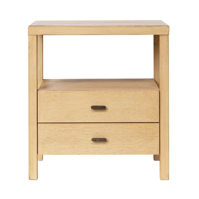 Francisca 2 - Drawer Solid Wood Nightstand
