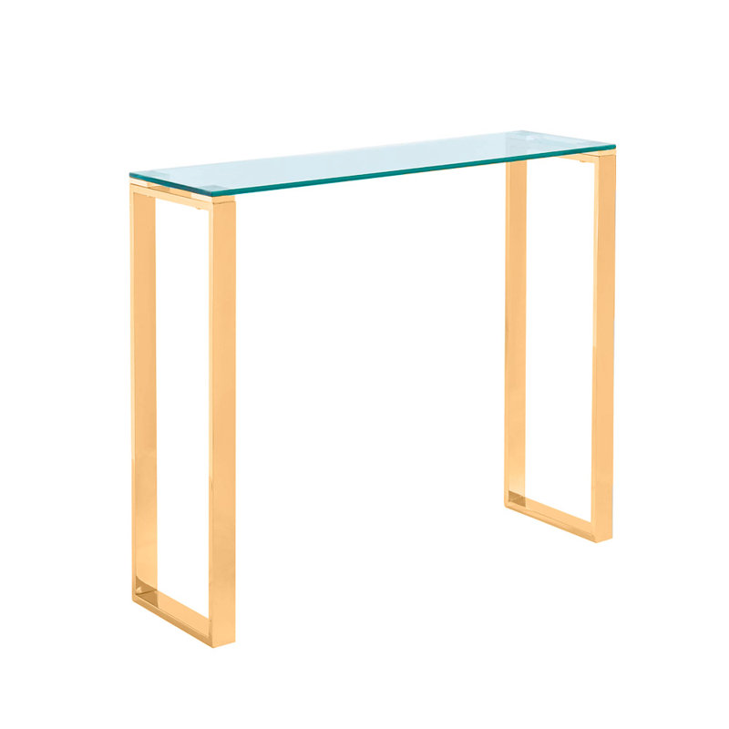 Torkil Gold Table Medium, 30" H x 47" W x 18" D, Gold