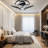 Dalayshia Indoor Bedroom Flush Mount Ceiling Fan with Light-1883373563