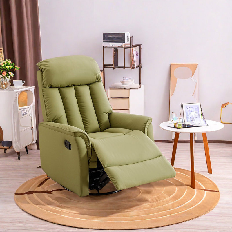 Fauteuil inclinable pivotant en similicuir Kuchler, Vert