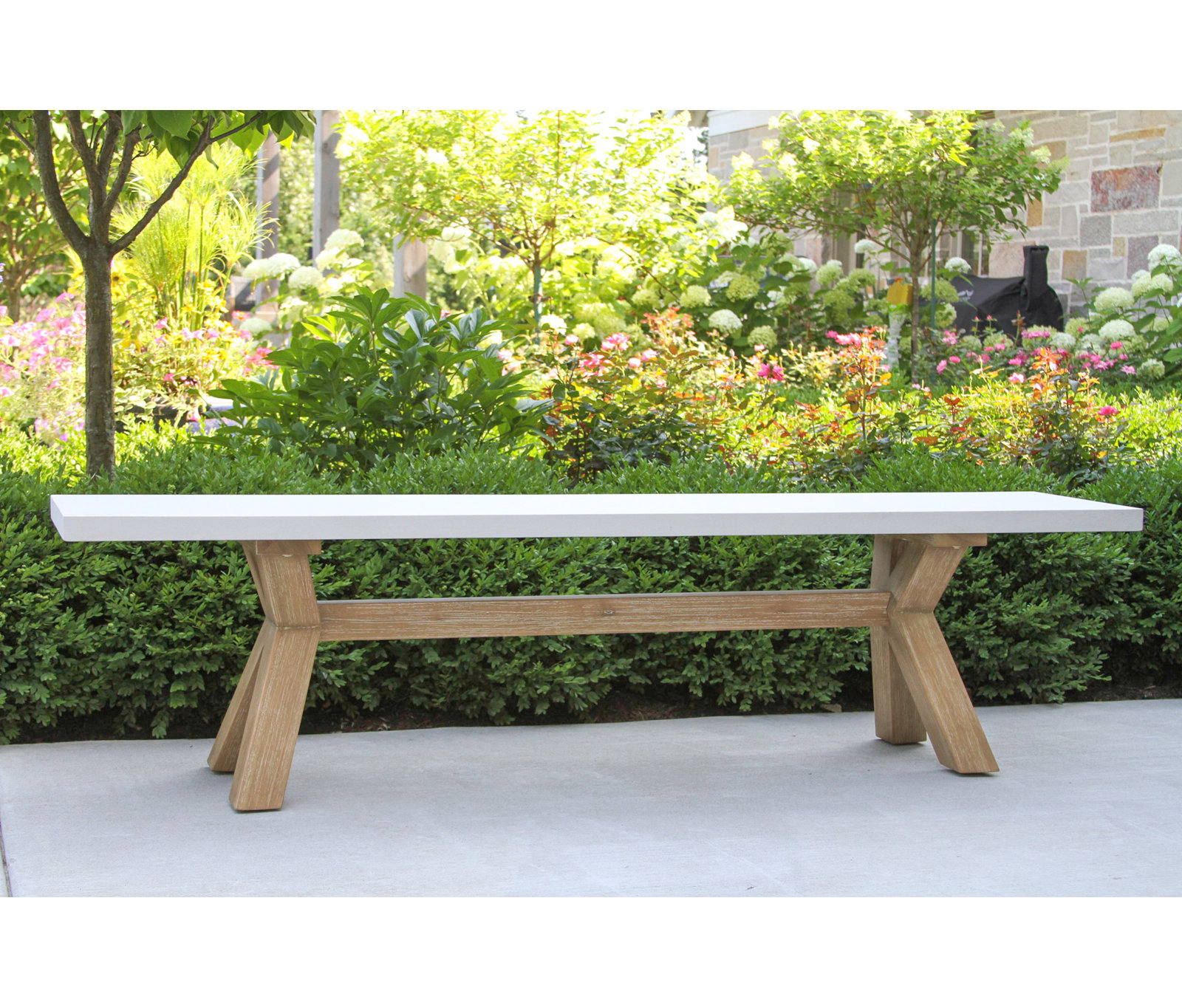Fleur 74" Eucalyptus Patio Dining Set