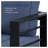 73" All-Weather Aluminum Patio Sofa, 3 Seat Outdoor Couch With  Thick Blue Cushions & Black Frame-1812508259-1812508268