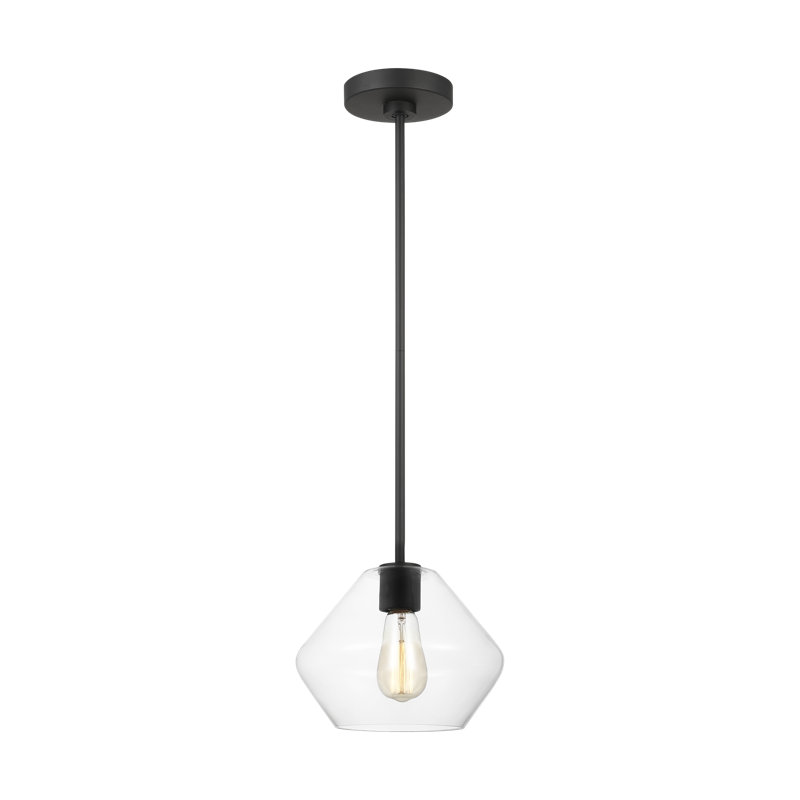 Luminaire suspendu géométrique 1 lumière Rooks, Nuit noire