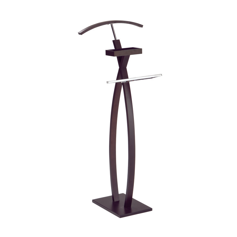 18" Wide Freestanding Valet Stand with Storage
