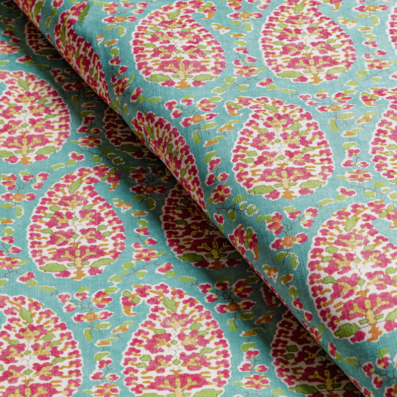 En Vacances II Rougier Fabric, Aqua