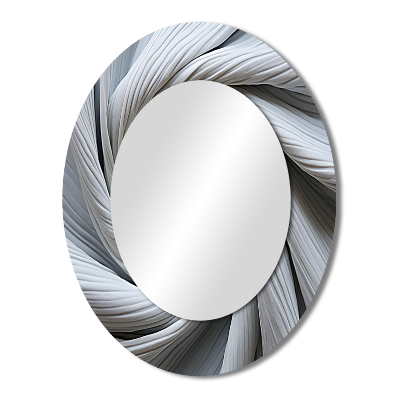 Miroir mural gris moderne, 43 po x 33 po