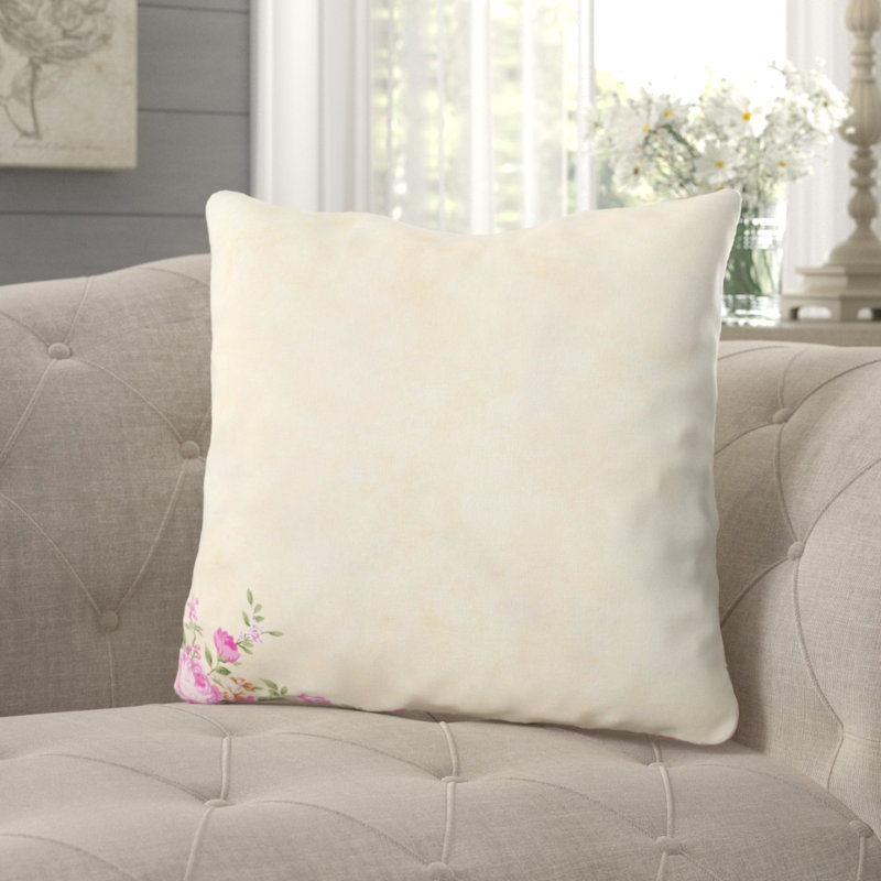 Coussin décoratif fleur Valparaiso, Intérieur, Microsuède