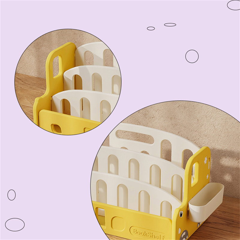 Organisateur de bureau en plastique Marisel, Jaune
