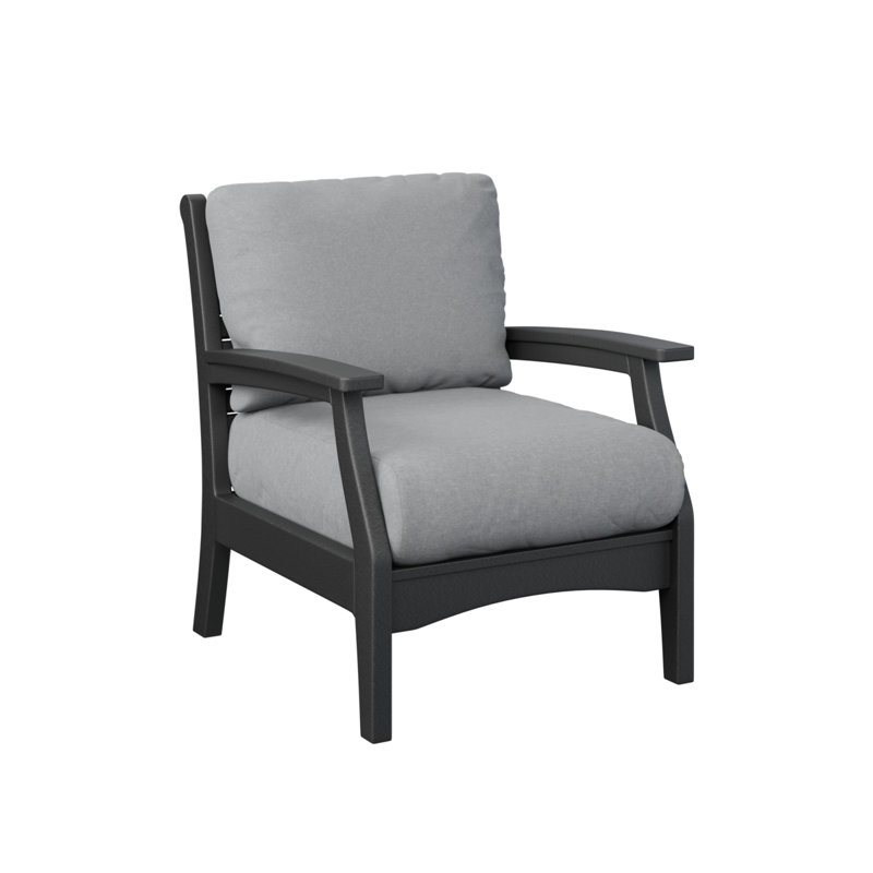 Fauteuil club et coussins Classic Terrace, Ardoise Cast, Noir
