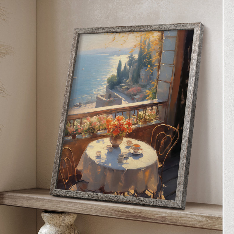 Reproduction encadrée FLORAL Series DCCLVII - bois massif, H 11 po x l 9 po