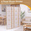 Cloison 4 panneaux pliants en bois