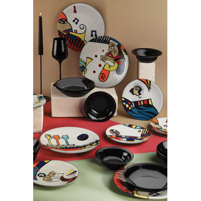 Porcelain China Dinnerware Set 24 Piece - Service for 6