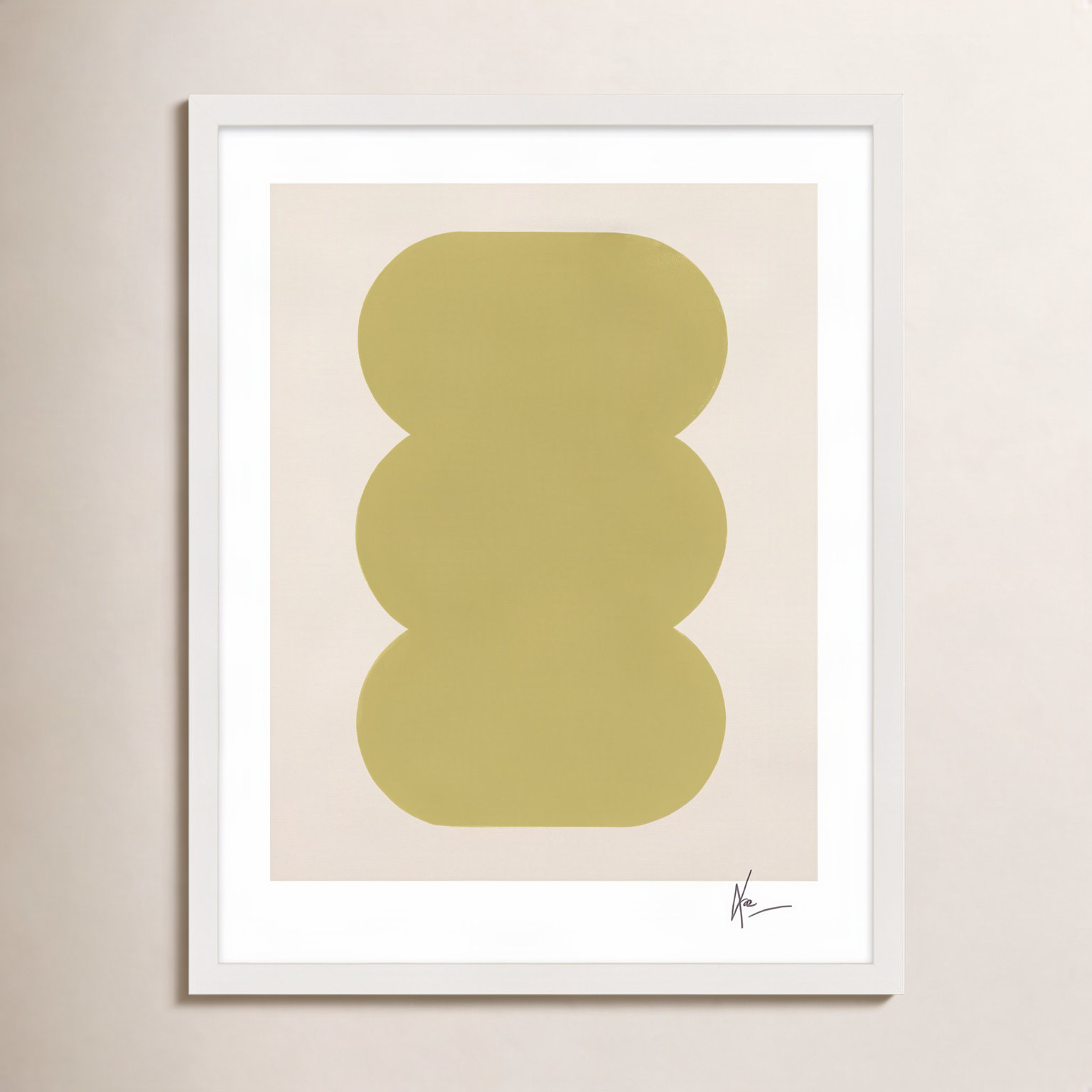Keyhole 4 by Lee Lessem, 38" H x 30" W x 1.25" D, White Framed