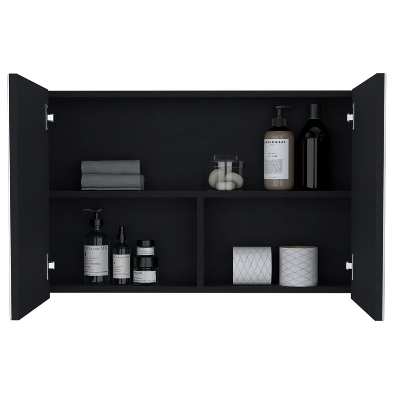 Pharmacie Mansfield, salle de bain, Noir mat
