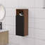 Armoire de rangement murale flottante noire et noyer pour petits espaces