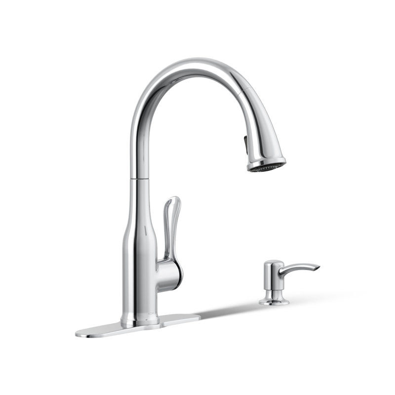 Motif Pulldown Kitchen Faucet, Polished Chrome