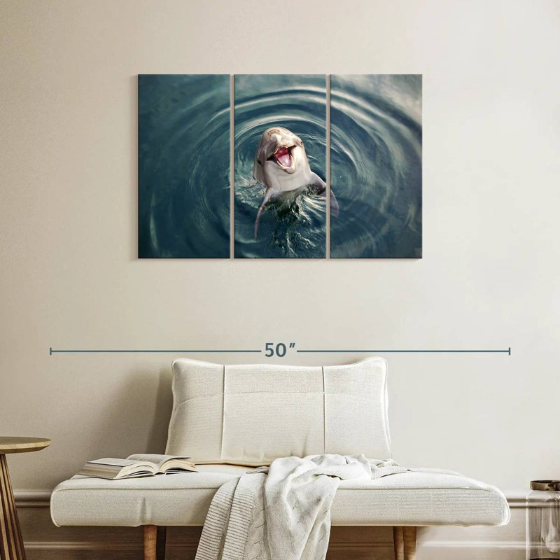 Brampt Excited Dolphin, 24" H x 38" W