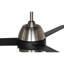 Luminaire intérieur Mulberry de 132 cm (52 ​​po) en nickel brossé avec accents noirs et éclairage DEL intégré